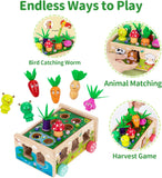 Farmilo – Jouet Montessori en bois pour trier les formes et animaux de la ferme (1 à 3 ans)