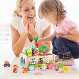 Farmilo – Jouet Montessori en bois pour trier les formes et animaux de la ferme (1 à 3 ans)