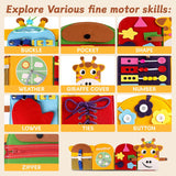 Sensilo – Livre d’activités en feutrine pour enfants, motricité fine et jeu sensoriel (3 ans)