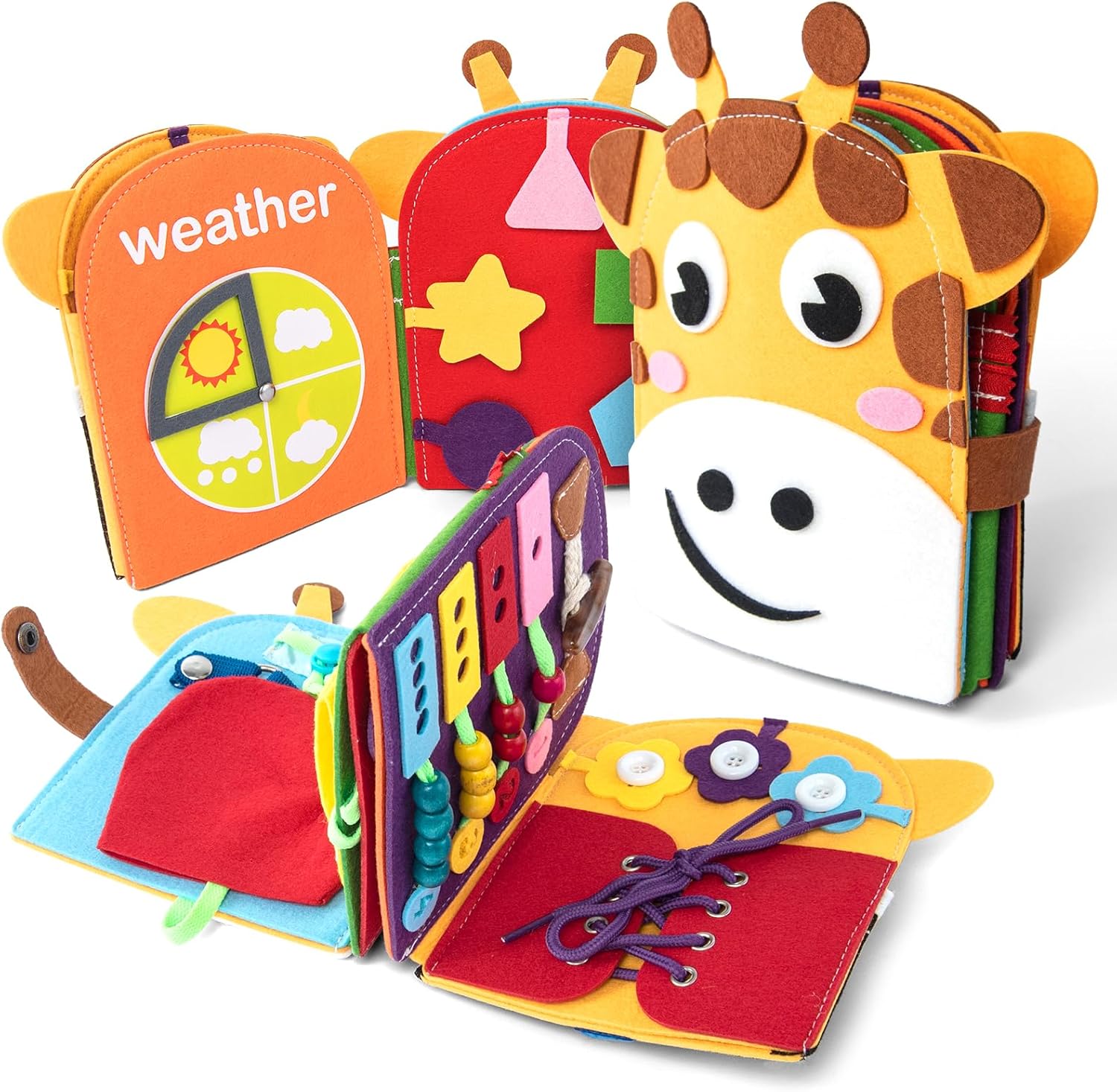 Sensilo – Livre d’activités en feutrine pour enfants, motricité fine et jeu sensoriel (3 ans)